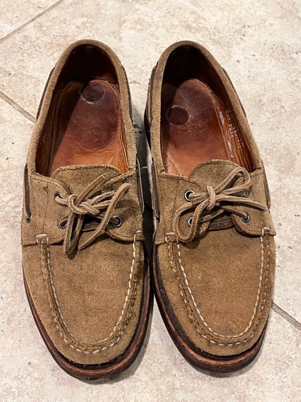 RANCOURT Suede Leather Loafer Moccasin Boat Shoe 9.5D US Made in USA Maine EUC
